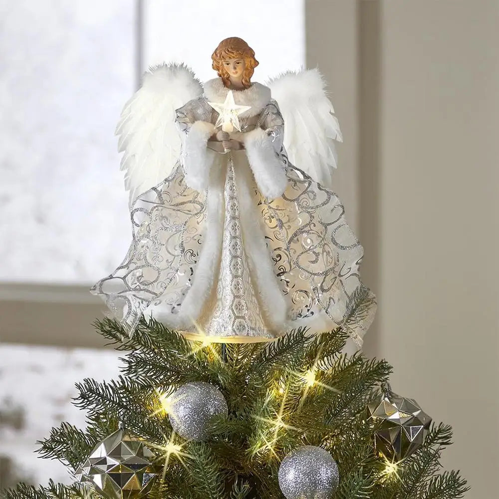 Christmas Tree Topper -  Angel - LED Lights