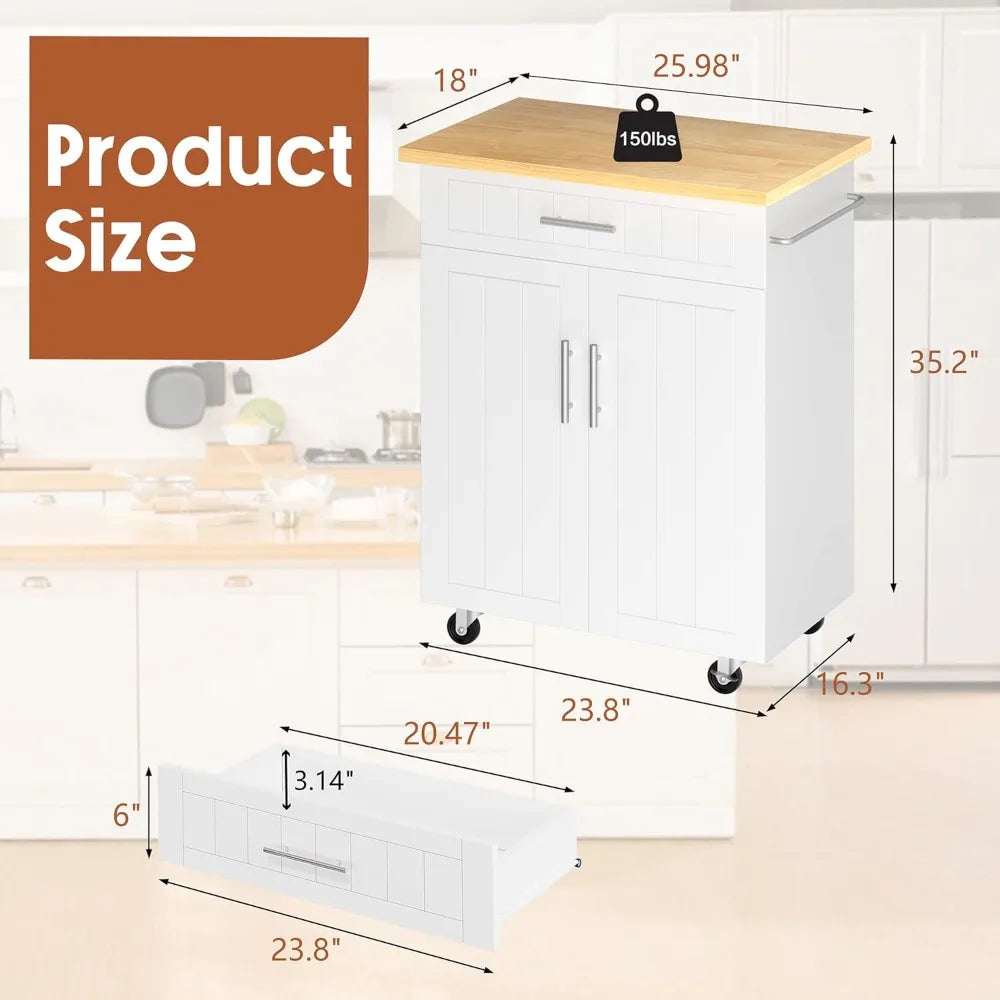 Kitchen Mobile Island Cart - Kitchen Utility Cart