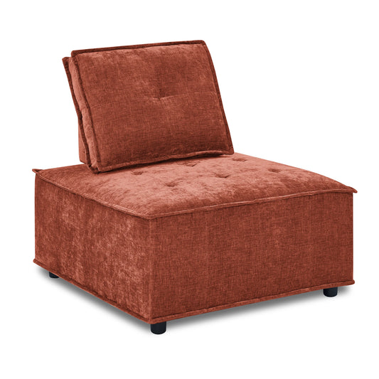 Accent Chair Red ~ Armless, Tufted, Red Chair ~ Sofa