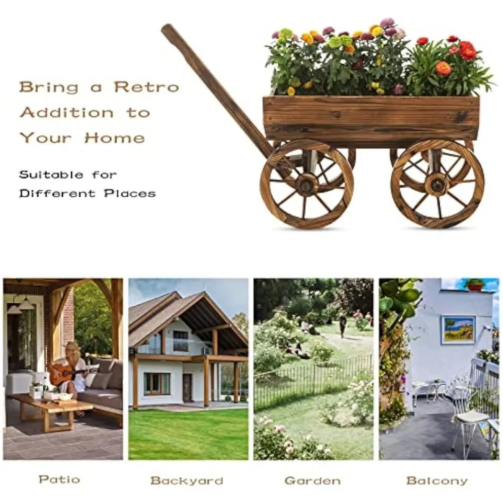 Wood Wagon Planter