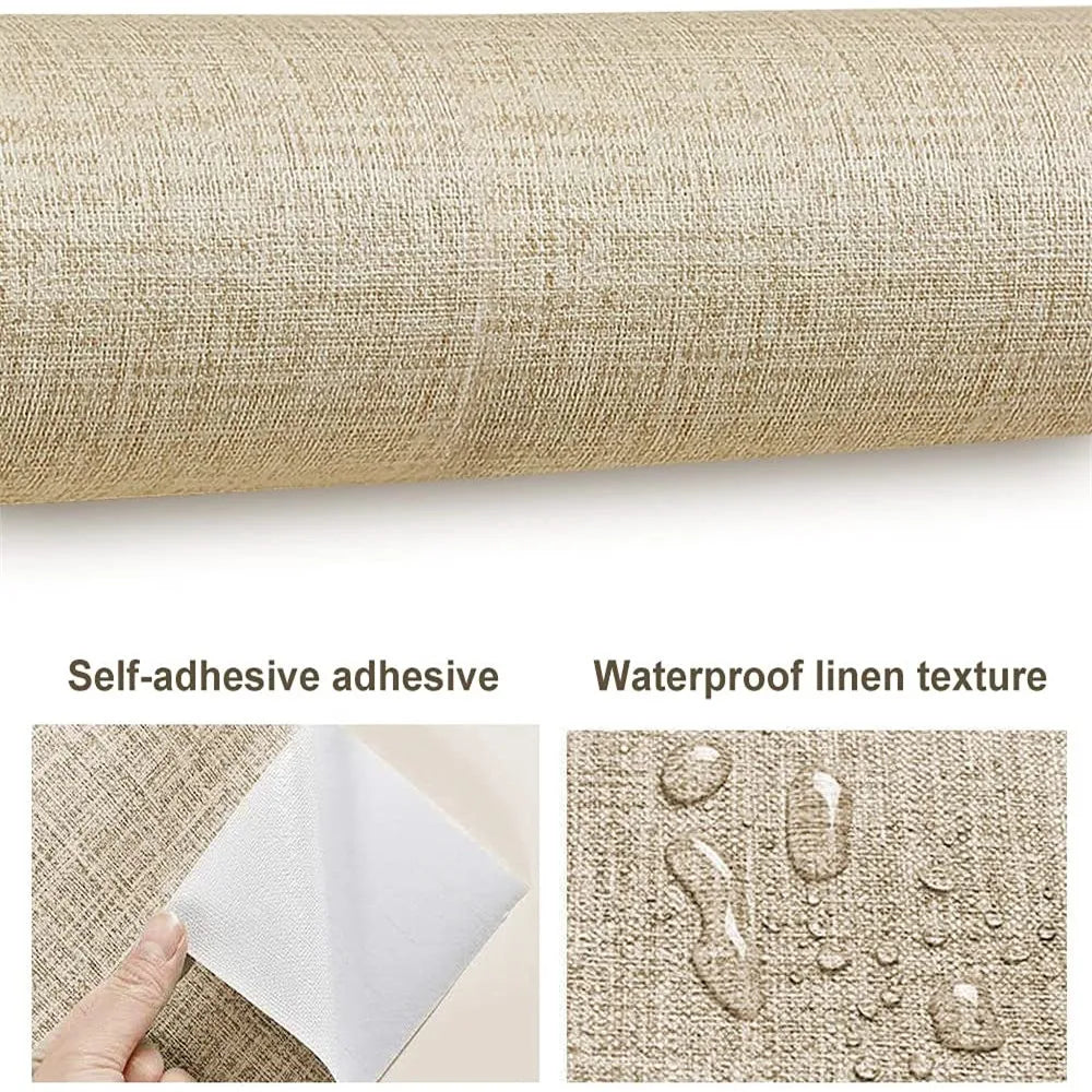 Wall Paper Rolls - Linen Textured - Self Adhesive - Contact Paper