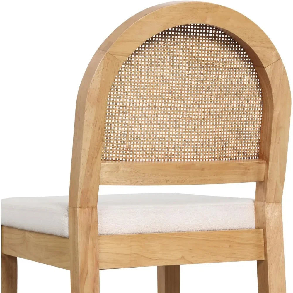 Bar Chair - Bar Stool - Kitchen Counter Seating - Natural Rattan Seat Back