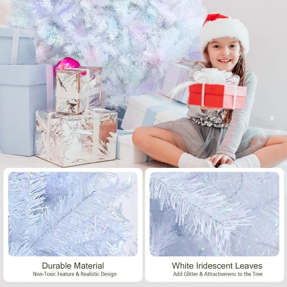 Artificial Christmas Tree | Iridescent White Branches | Holiday Decorations