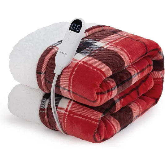 Christmas Electric Blanket - Twin Size - Flannel/Sherpa