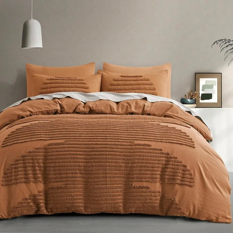 Duvet Cover Set *5Pcs - Tufted Boho Bedding