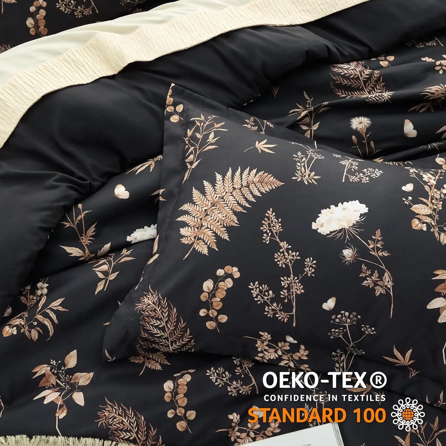 Bedsure Comforter Set *3Pcs - Botanical Pattern