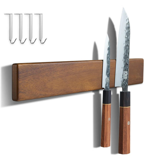 Kitchen Knife Holder - Magnetic Strip - 16" - Acaci Wood