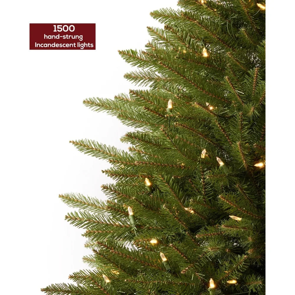 Christmas Tree Pre-Lit - Artificial Spruce - 1500 Clear Lights