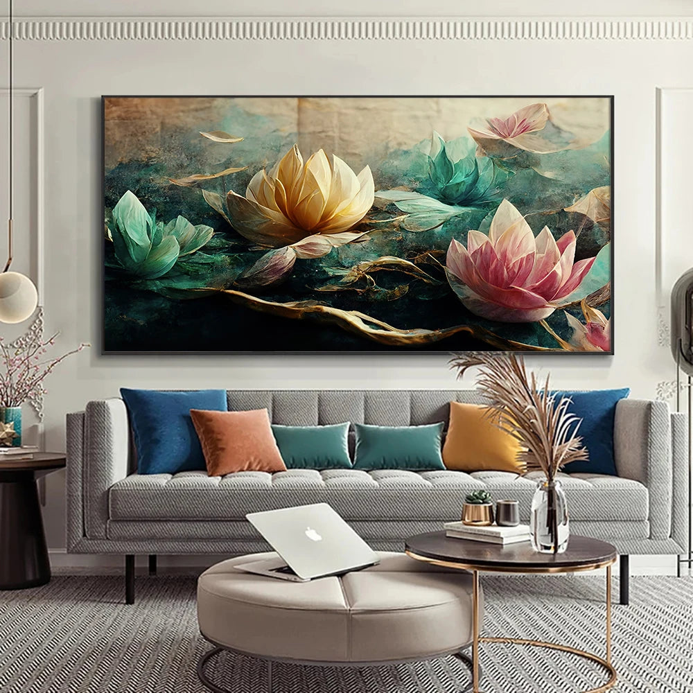 Canvas Wall Art Lotus Flower Prints