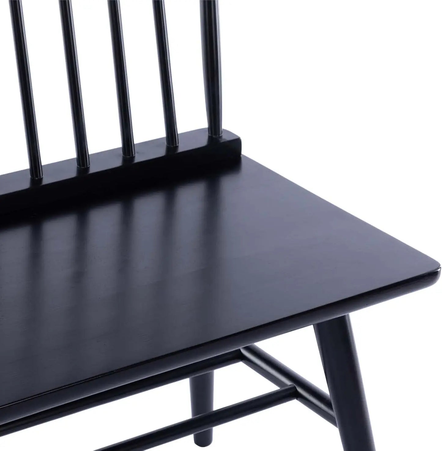 Wood Windsor Spindle Black Bench ~ Duhome Brand