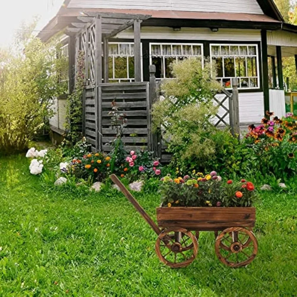 Wood Wagon Planter