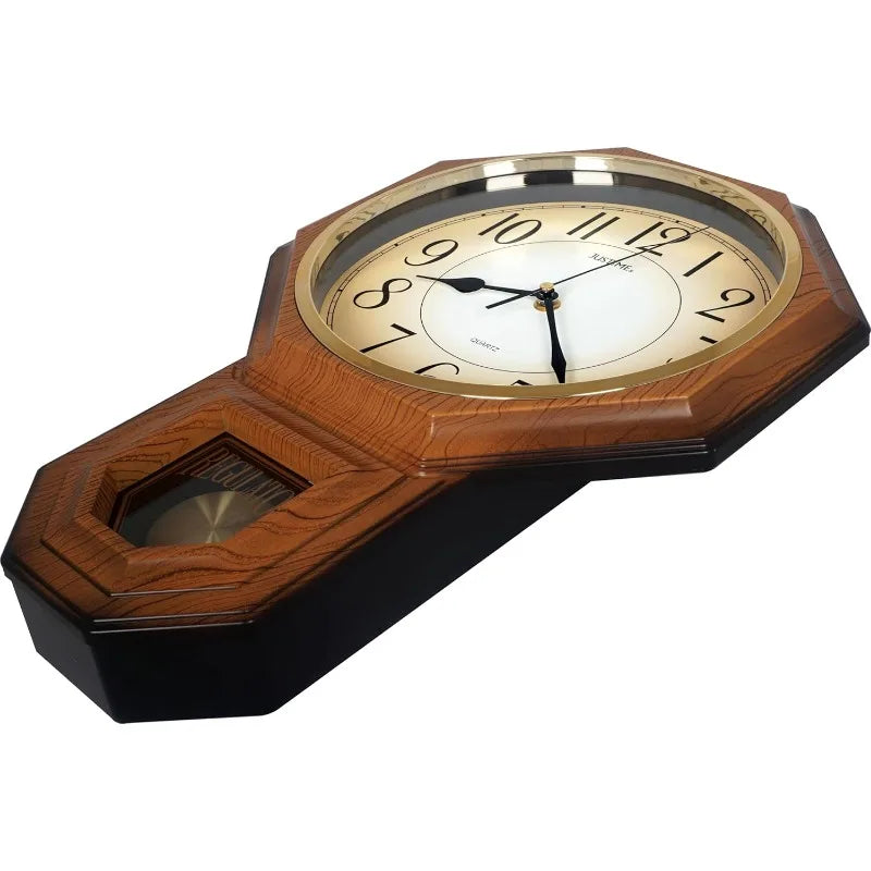 Wall Clock - Traditional Schoolhouse Arabic - Westminster Chimes Hourly