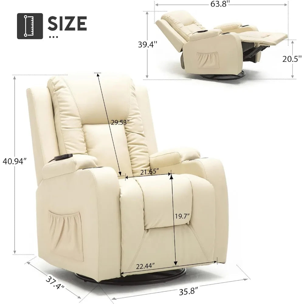 Rocker Recliner  
*Swivel  *Massage *Heat