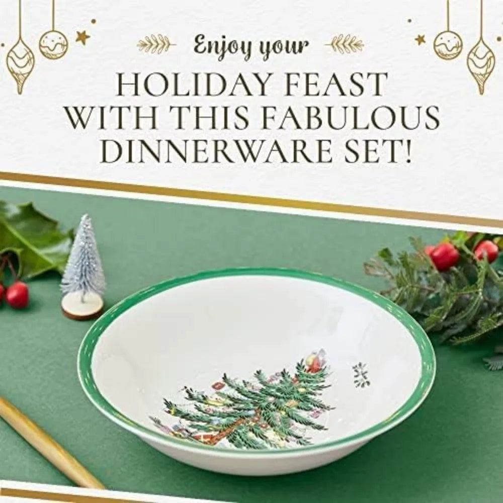 Dinnerware Set *16Pcs - Christmas Tree Collection - Table for 4