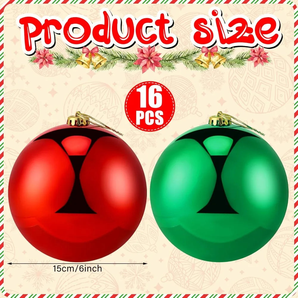 Christmas Tree Ornament Set *16Pcs - 6" Diameter