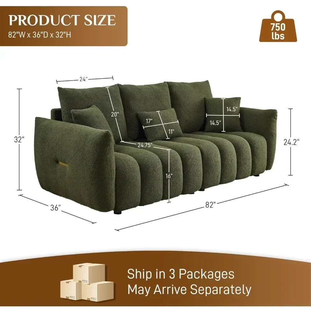 Sofa - Teddy Cloud Sofa - Deep Seats - 80.2"