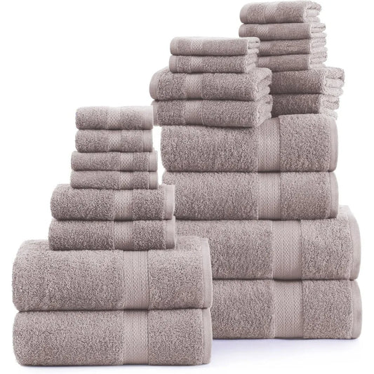 Bath Towels 24 Pcs - Luxury Microfiber - Seven Assorted Colors