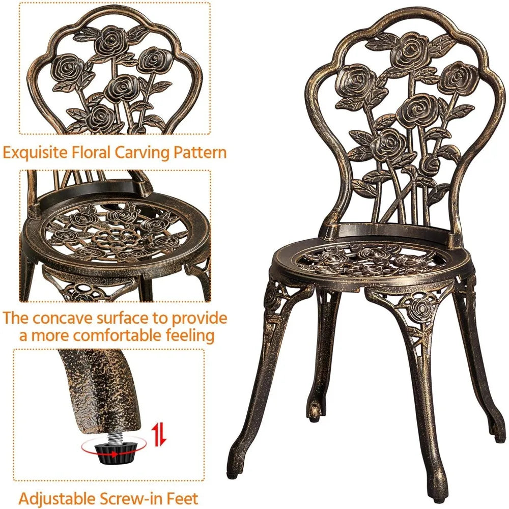 Bistro Set (3 pcs) Rose Design