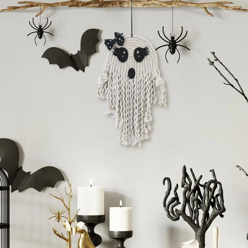 Macrame Ghost Halloween Decoration