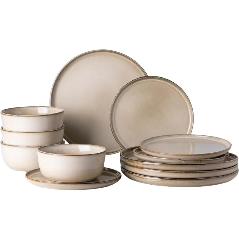 Ceramic Stoneware Dinnerware Set  *12 Pcs