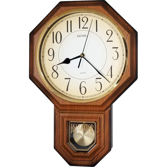 Wall Clock - Traditional Schoolhouse Arabic - Westminster Chimes Hourly