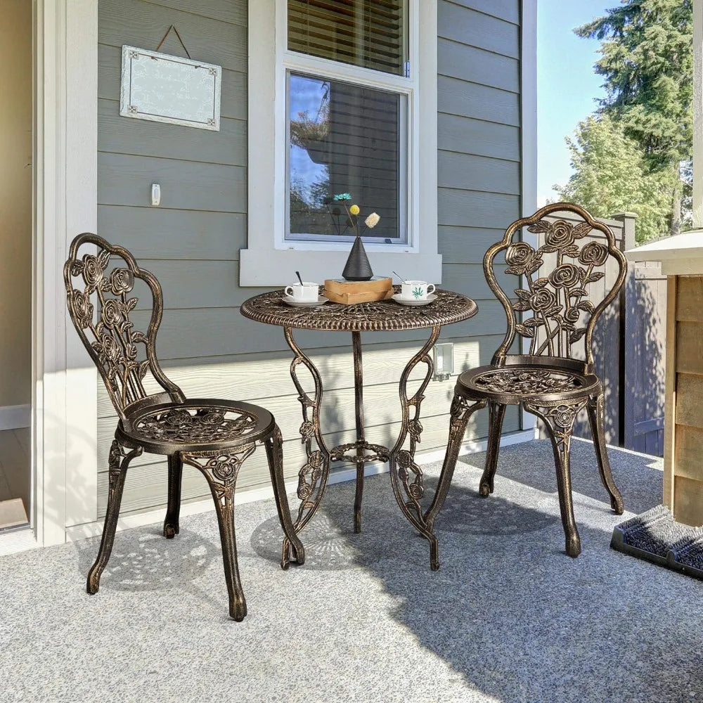 Bistro Set (3 pcs) Rose Design