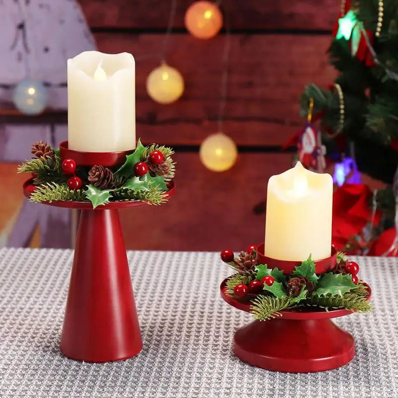 Christmas Candle Holder Set *2Pcs