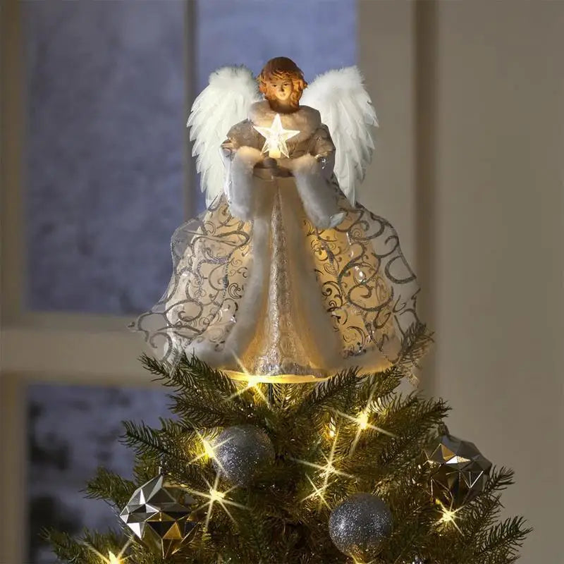 Christmas Tree Topper -  Angel - LED Lights