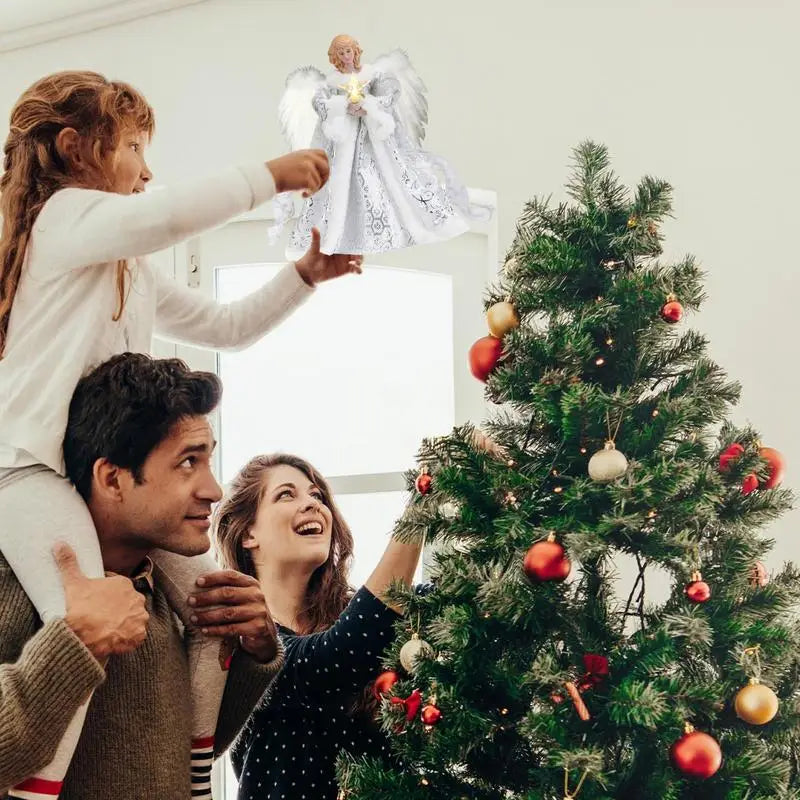 Christmas Tree Topper -  Angel - LED Lights