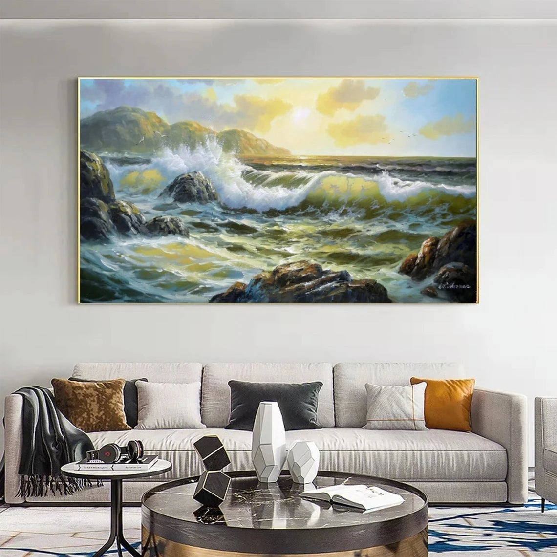 Wall Art - Oil On Canvas - Seascape Waves