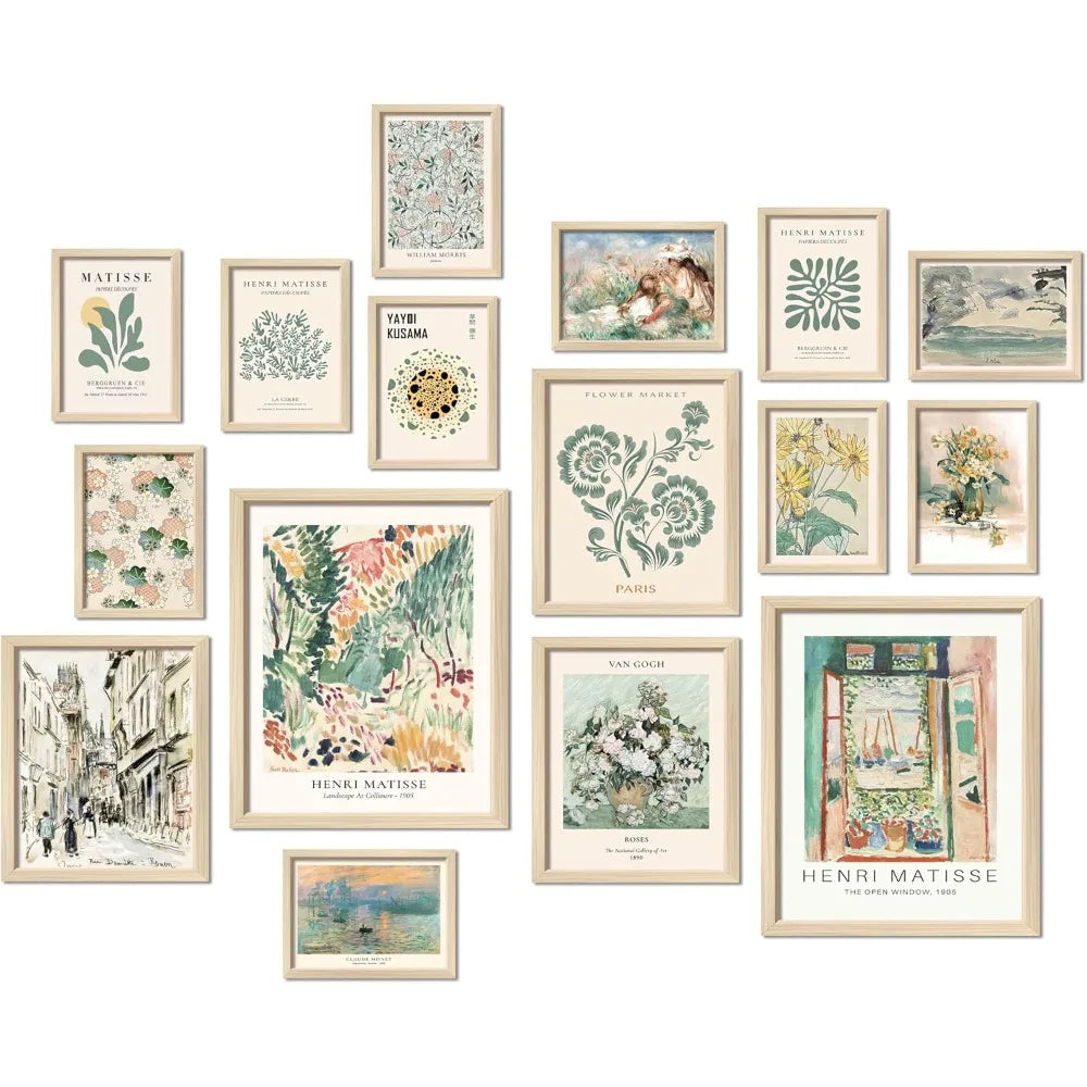 Gallery Wall Art Sets - 16Pcs - Framed