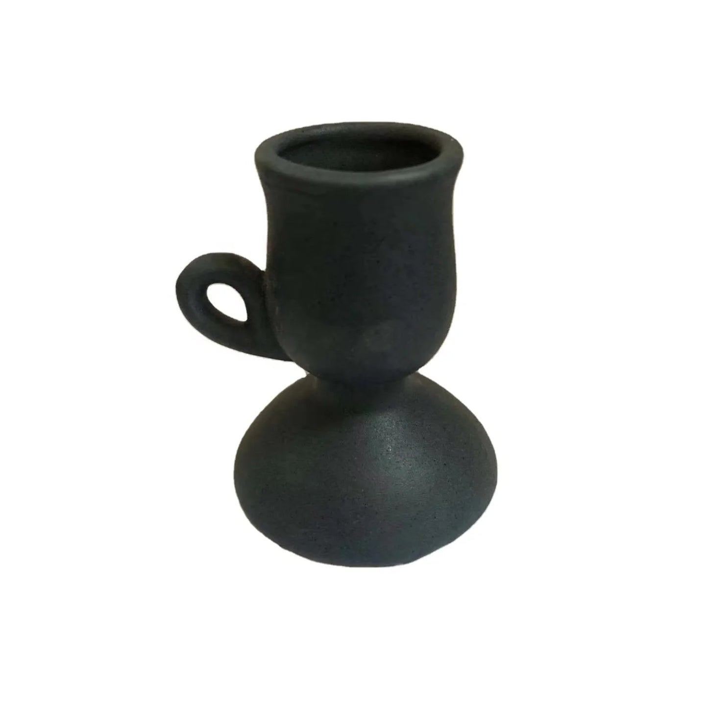 Candle Holders - Ceramic Cup - Candlestick Holder - 2.52" x 3.11" x 1.38"