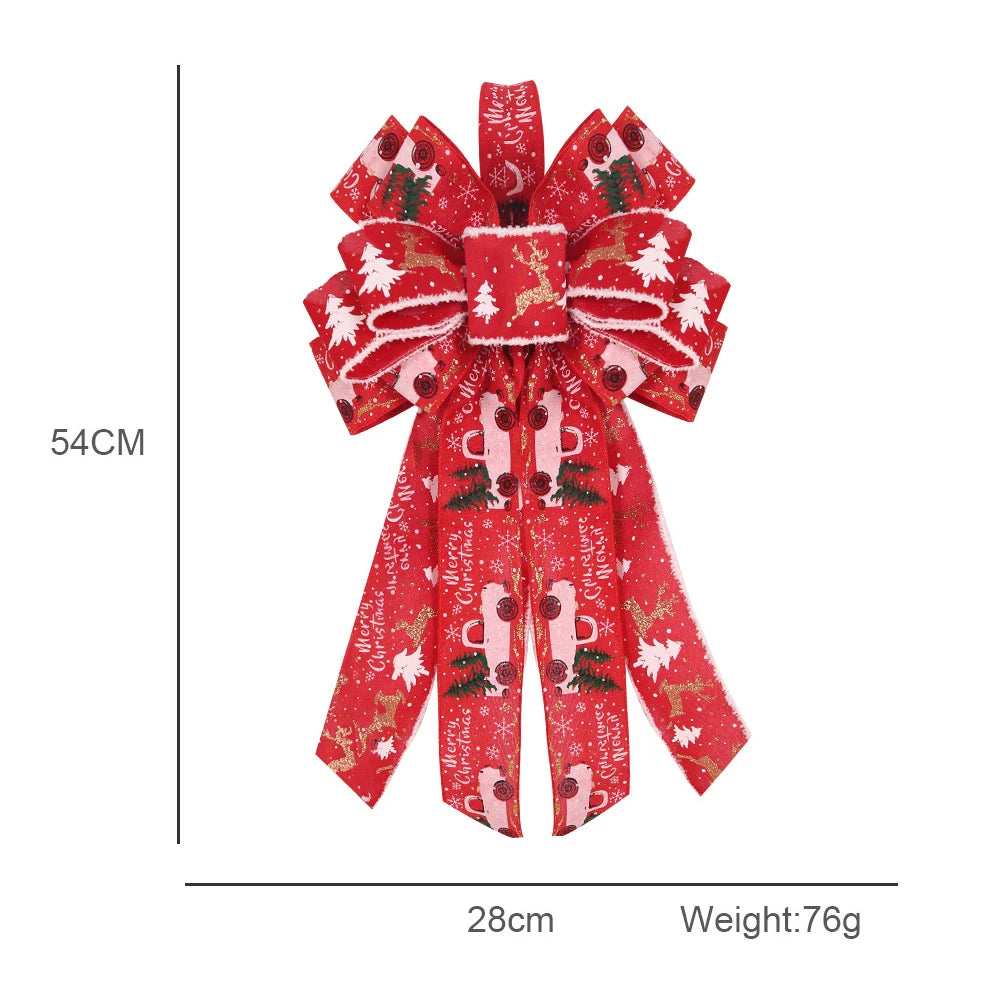 Bow Set *2 Pcs - Decorative Christmas Bows - Christmas Tree Toppers, Ornaments