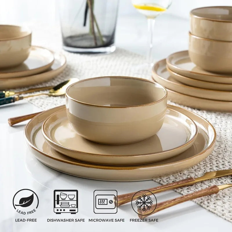 Ceramic Stoneware Dinnerware Set  *12 Pcs