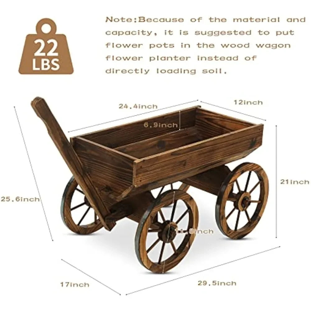 Wood Wagon Planter