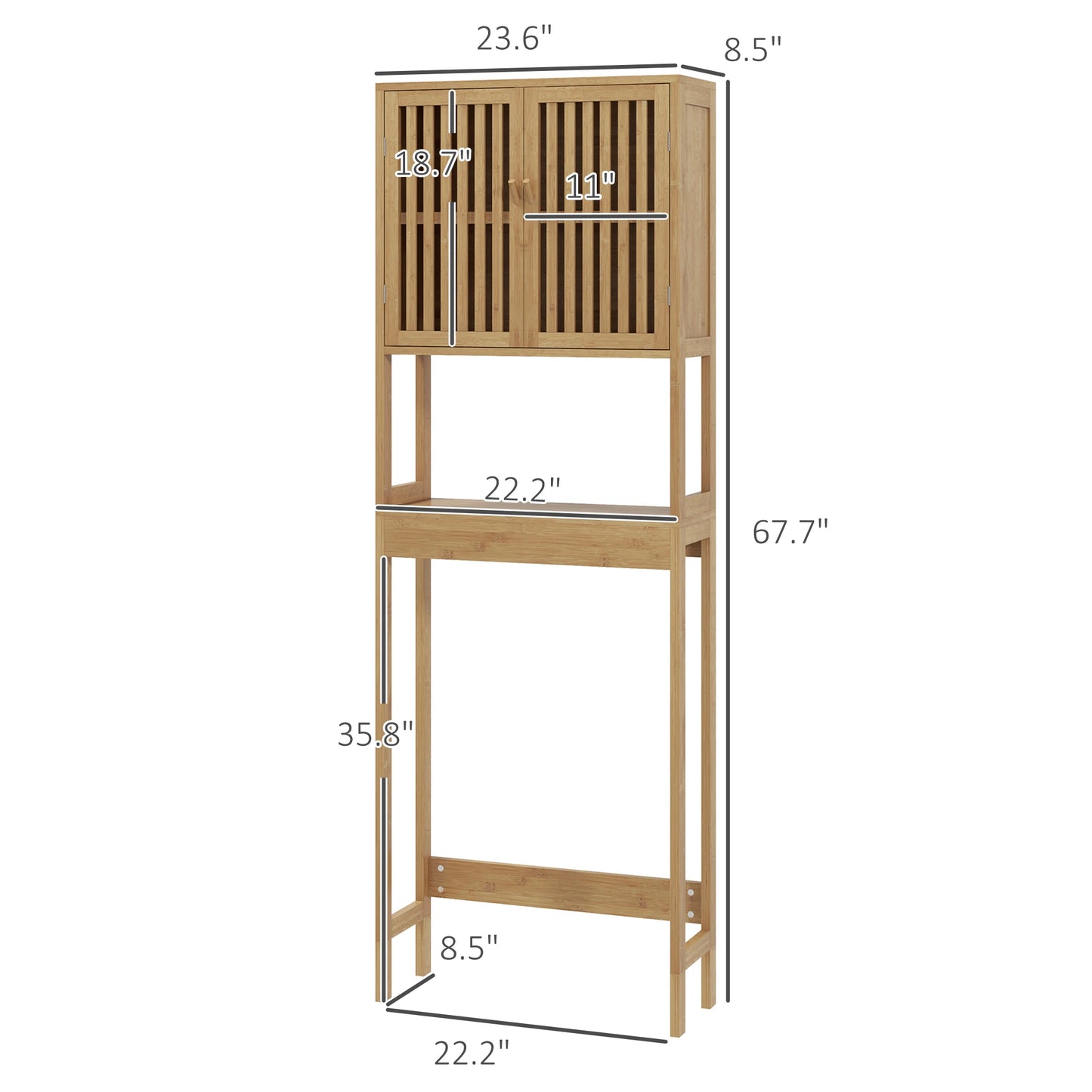 Bathroom Cabinet - Natural Bamboo