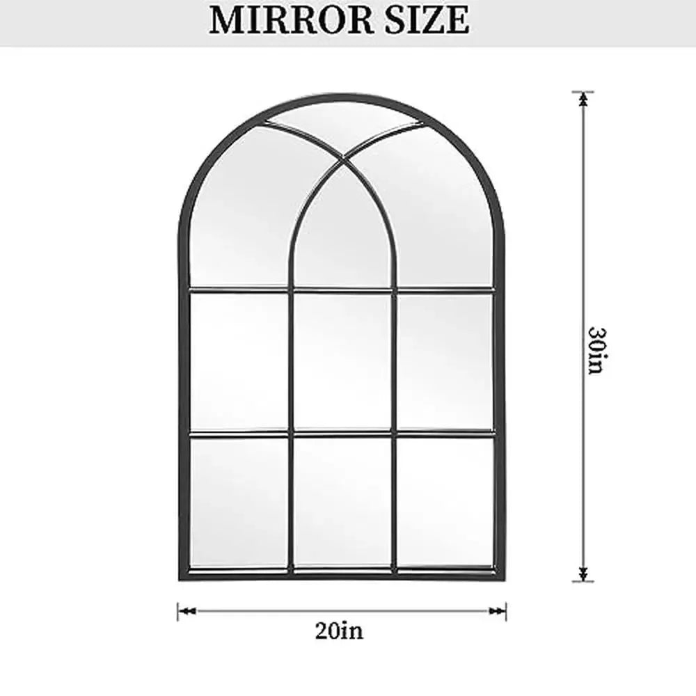 Mirror - Arched Window Iron Frame - 30"x20"