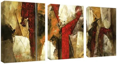 Fine Art - Abstract Wall Art Set *3Pcs - Oil On Canvas - Hand Painted - 14x19"